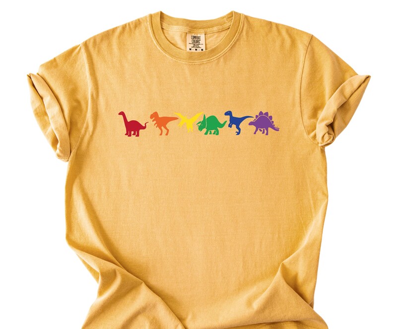 Rainbow Dinosaur Pride Shirt: LGBT Dino T-Rex Tee image 6