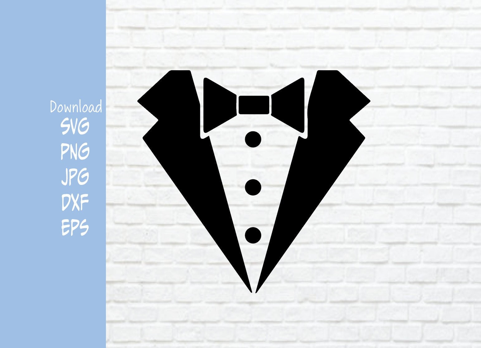 Tuxedo SVG Image for Use Suit Tie Outfit Wedding Groom | Etsy
