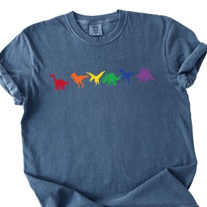 Rainbow Dinosaur Pride Shirt: LGBT Dino T-Rex Tee image 7