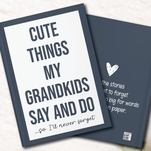 Diário personalizado para avós, caderno personalizado, lembrança para o dia das mães para a avó, presente dos netos, livro de memórias, caderno da avó