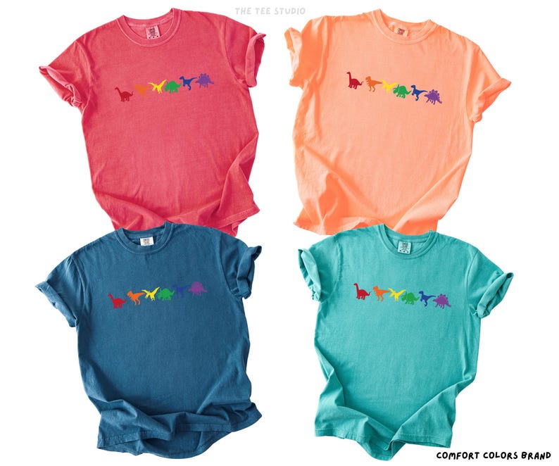 Rainbow Dinosaur Pride Shirt: LGBT Dino T-Rex Tee image 9