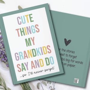 Diario para abuelos, cuaderno personalizado, recuerdo del Día de la Madre para la abuela, regalo de los nietos, libro de recuerdos, cuaderno de la abuela