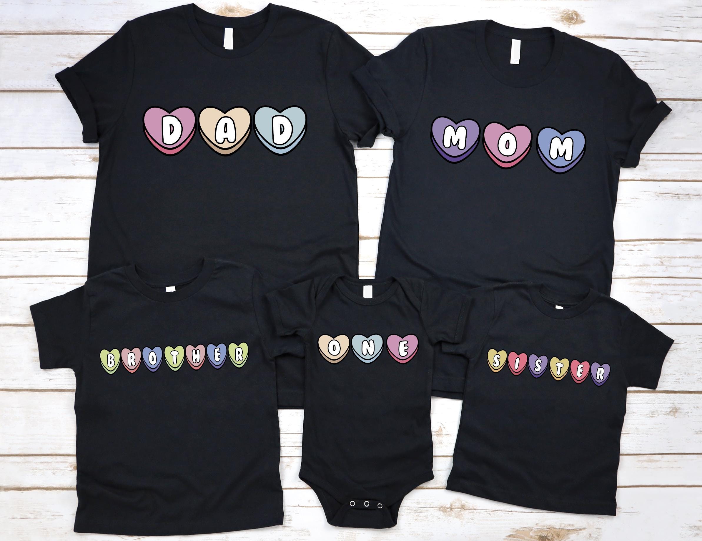 Custom Family Birthday Shirts: Valentine Candy Hearts, Personalized Names