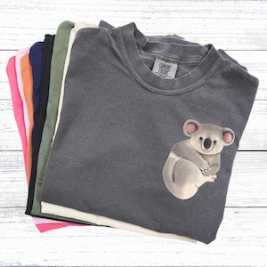 Koala Shirt Cute Animal Tee for Women Men Youth Aussie Nature Gift Comfort Colors Bella Canvas Gildan Zoo Marsupial Graphic Pocket Australia