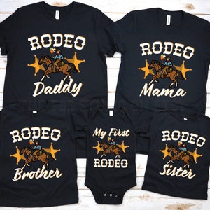 My First Rodeo Birthday Shirts: Family Matching Cowboy Outfit