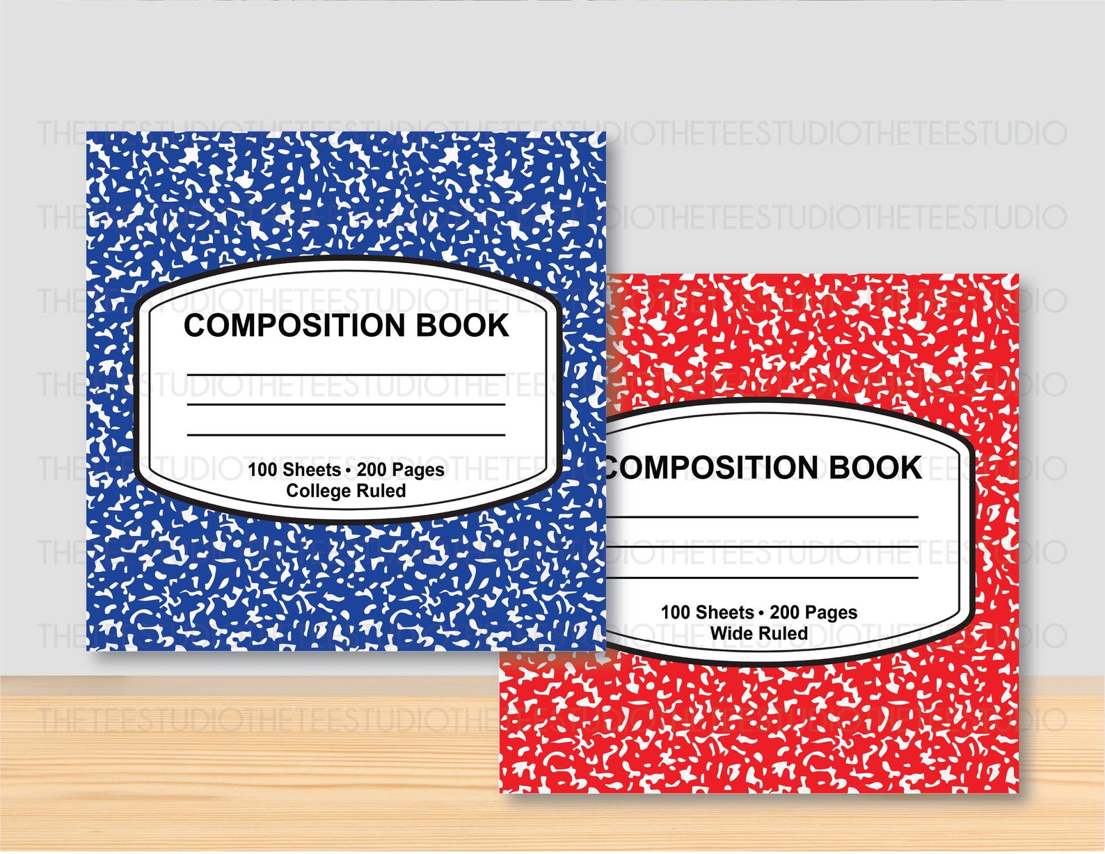 Seamless Composition Book Pattern Bundle: Retro School Designs (PNG ...