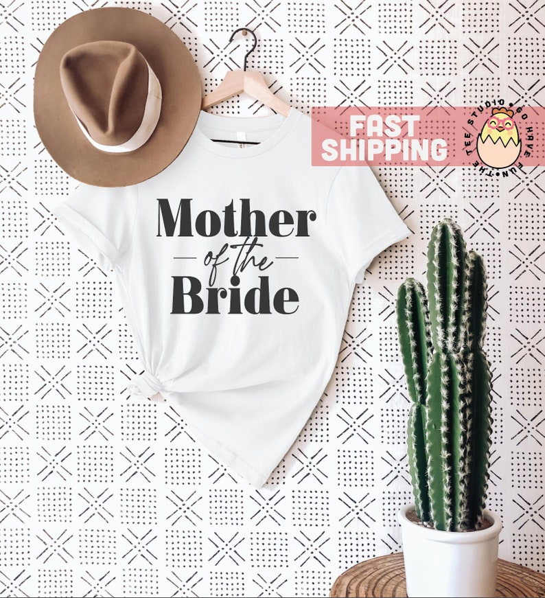 Mother of the Bride Shirt Mom Tshirt Bachelorette Shirt Wedding Tee Reception Shirts Married Womans Shirt Bridal Shower Tee Heart image 1