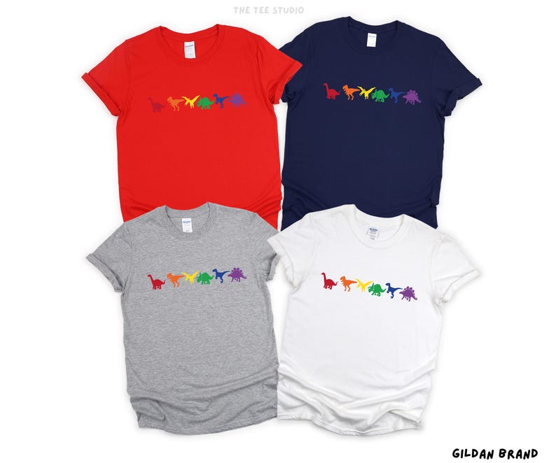 Rainbow Dinosaur Pride Shirt: LGBT Dino T-Rex Tee image 10