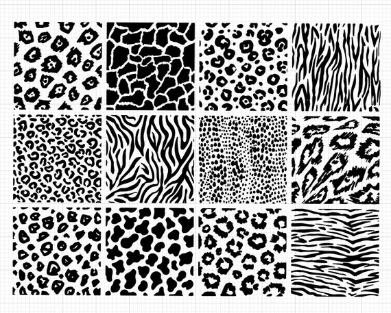 12 PACK Animal Print Svg Bundle Patterns of Leopard Print Svg - Etsy