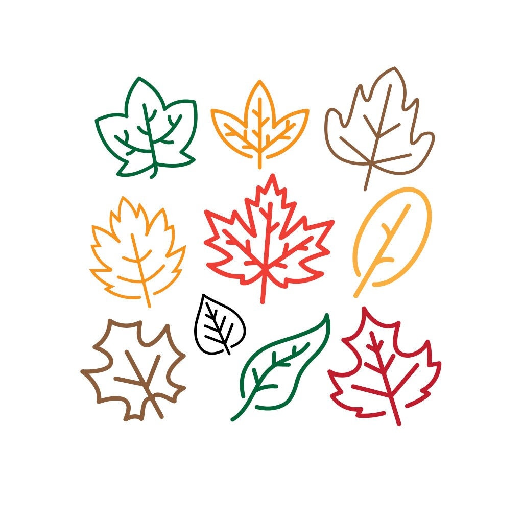 Fall Leaves SVG Bundle: Cricut & Silhouette Cut Files (Digital Download)