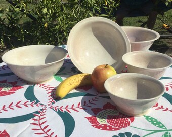 Set of 5 Stacking HandMade Ceramic Bowls