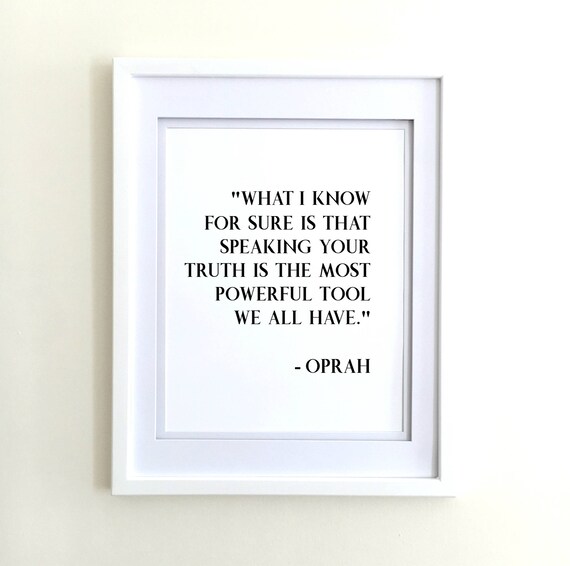 Oprah Quote Druck Oprah Winfrey Quote Poster Feministische Etsy