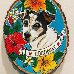 9 12 Custom Pet Portrait Art on Wood image 4