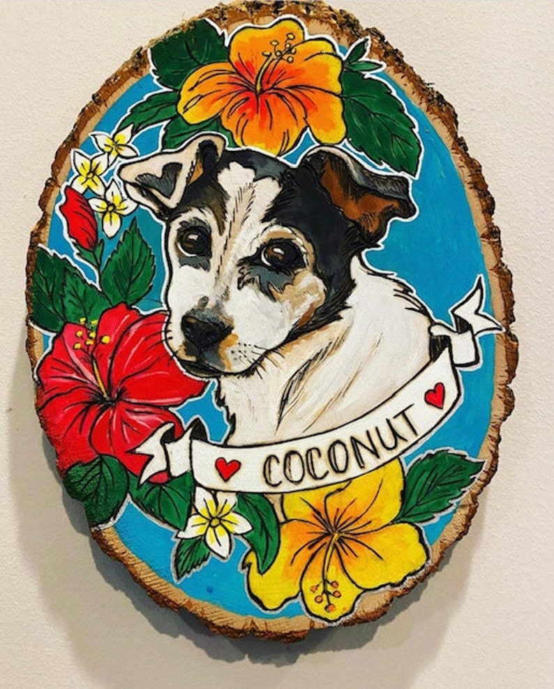 9 12 Custom Pet Portrait Art on Wood image 4