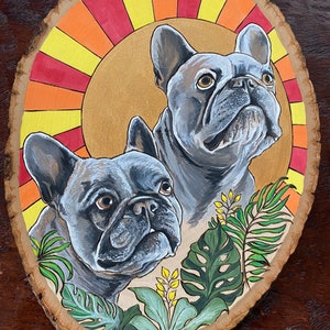 9 12 Custom Pet Portrait Art on Wood image 3