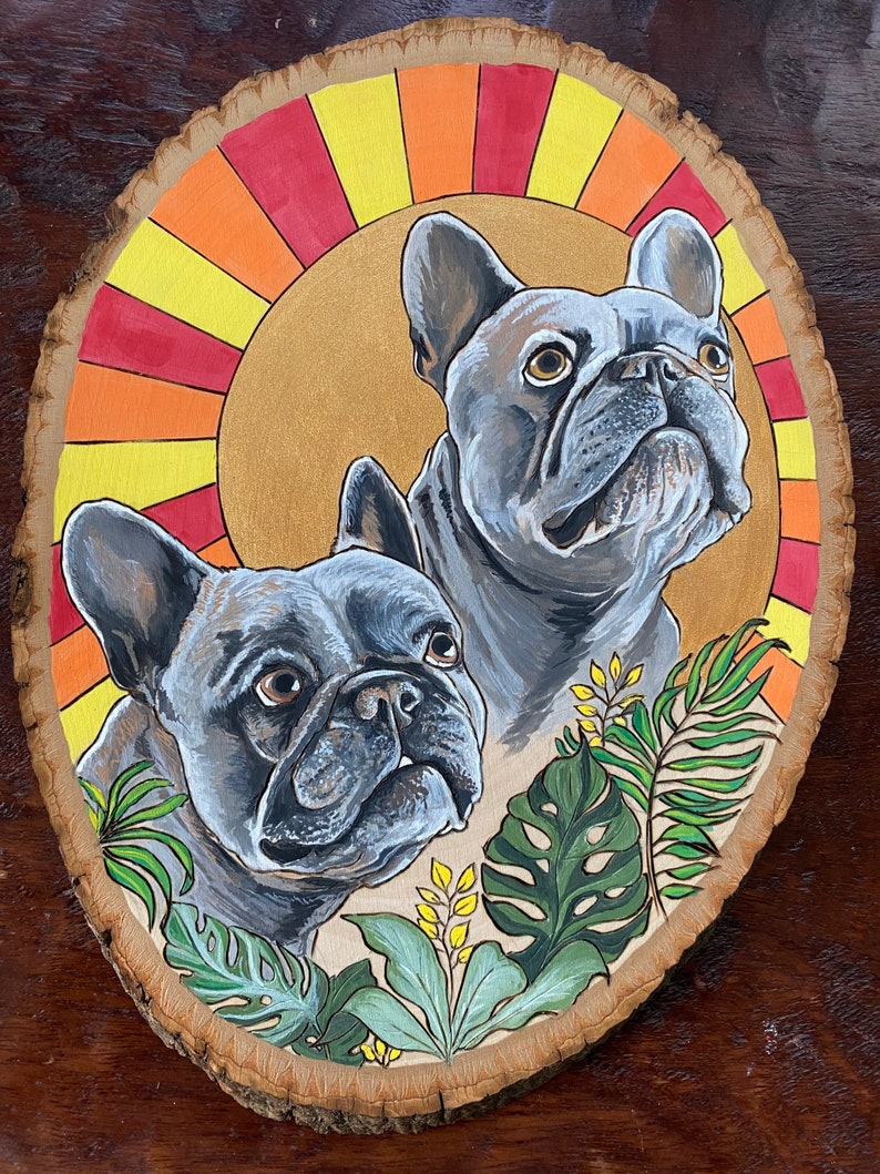 9 12 Custom Pet Portrait Art on Wood image 3