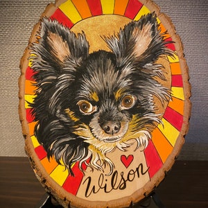 9 12 Custom Pet Portrait Art on Wood image 1