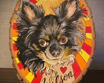 9"- 12” Custom Pet Portrait Art on Wood