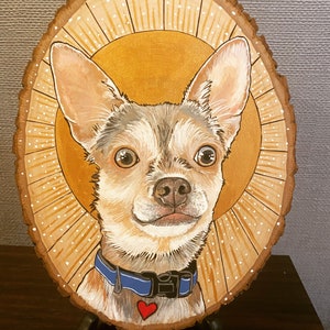 9 12 Custom Pet Portrait Art on Wood image 2