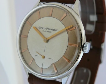 Vintage Girard Perregaux Handaufzug Männer Armbanduhr Sammler Uhr Guter Zustand Schweizer