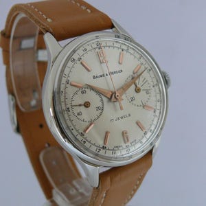 Vintage Baume & Mercier Men's Chronograph Collector Watch Good Working Condition Swiss