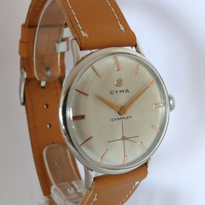 Vintage CYMA CYMAFLEX Manual Wind Men Wristwatch Collector Watch Good Working Condition Swiss