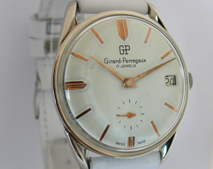 Vintage Girard Perregaux Manual Wind Men Wristwatch Collector Watch Good Working Condition Swiss
