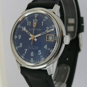 Vintage Election Ocean King Supermatic Men Wristwatch Collector Watch Good Working Condition Swiss