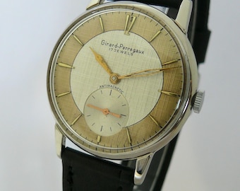 Vintage Girard Perregaux handmatig opwindbaar herenhorloge verzamelaarshorloge goede staat Zwitsers