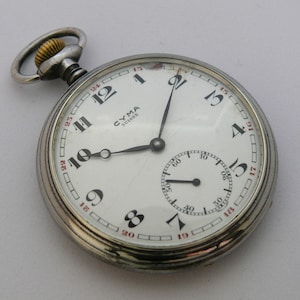 Antique CYMA Collector Pocket Watch Good Working Condition Swiss