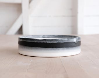 squared serving bowl - dog bowl - handmade, porcelain