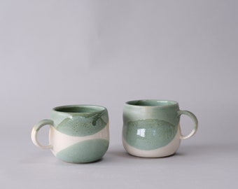 sage chubby stoneware small mug