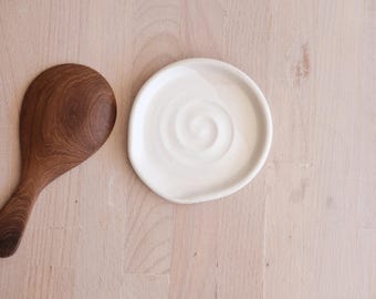 spoon rest - handmade, porcelain