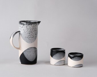 snow stoneware small pitcher