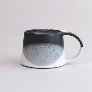 snow cappuccino mug - handmade, stoneware