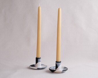 handmade stoneware candle stick holder