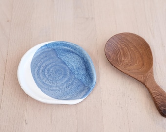 repose-cuillère - fait main, porcelaine