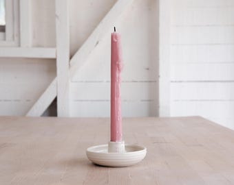 Dune handmade porcelain candlestick holder