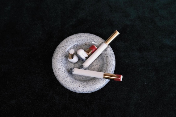 24k Gold Tip Cigarette - Handmade, Porcelain - NEW BATCH of the LIPSTICKS