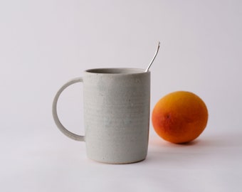 matte gray stoneware mug - large