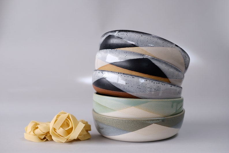 stoneware pasta bowl image 1