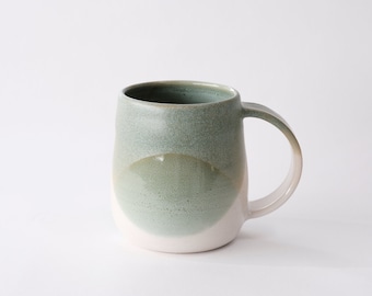 sage chubby stoneware mug