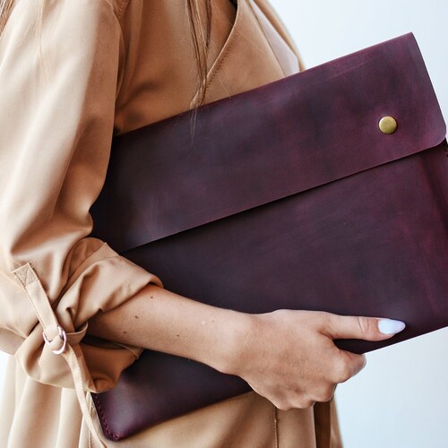 Handmade Leather Folder Leather Document Holder Folder Case Etsy