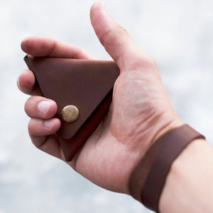 Monedero de cuero Monedero de cuero Monedero de cuero Monedero triangular Monedero de cuero marrón Monedero Monedero de cuero Monedero de cuero