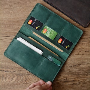 Cartera para pasaporte Funda de cuero para pasaporte Cartera de viaje Cartera de cuero Funda para pasaporte Porta pasaportes múltiples Cartera para pasaporte para hombre Regalo para hombre