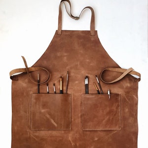 Dense craft apron Leather apron Apron for men Personalized apron Craft Apron Apron for blacksmith Work apron Butcher apron Artisan apron image 1