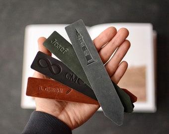 Leather personalized bookmark Quote bookmark Custom bookmark Bookmark for women Aesthetic bookmark Name bookmark Teacher Book lover gift