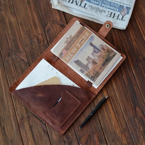 Personalized Leather cover A5, Notebook Covers, Leather Notebook A5, Leather Folder,Leather Journal, Organizer Leather Sketchbook cover