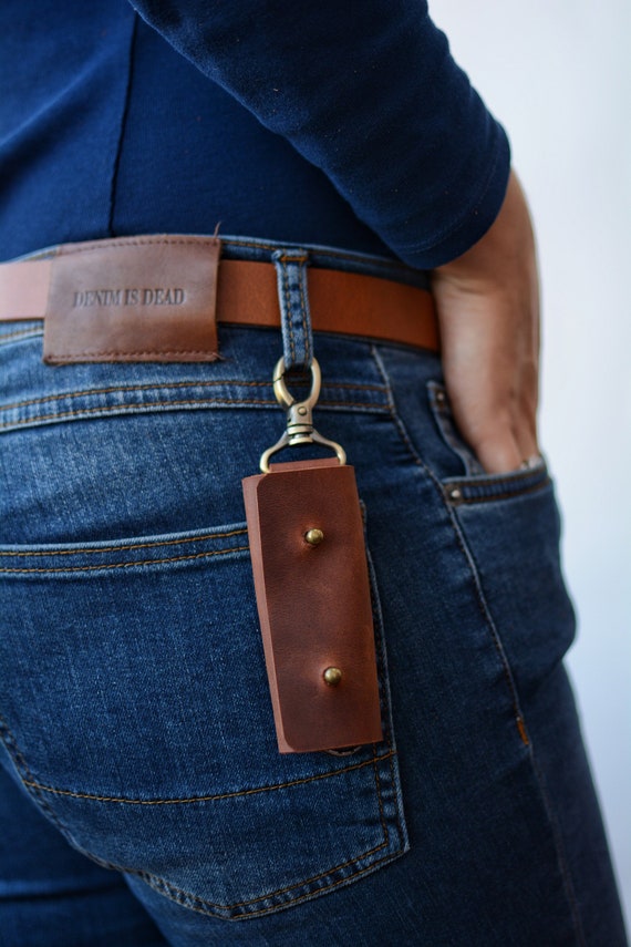 Belt key pouch top