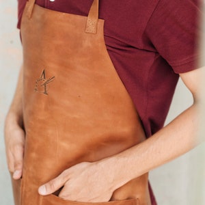 Dense craft apron Leather apron Apron for men Personalized apron Craft Apron Apron for blacksmith Work apron Butcher apron Artisan apron image 7
